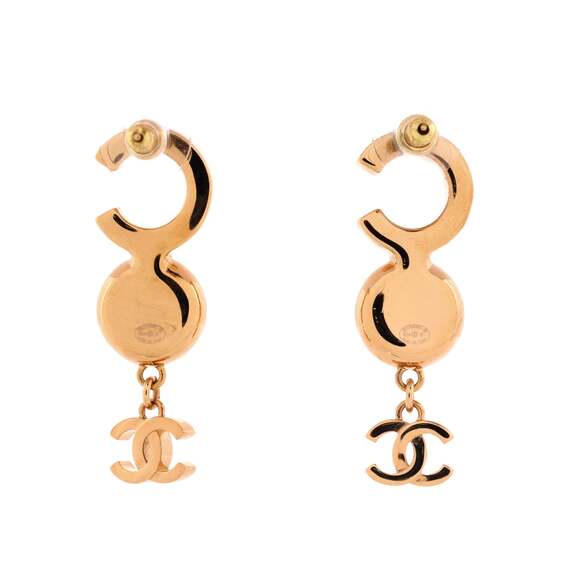 Chanel Coco Cc Drop Earrings Metal With #235193C98B - Picture 3 of 3
